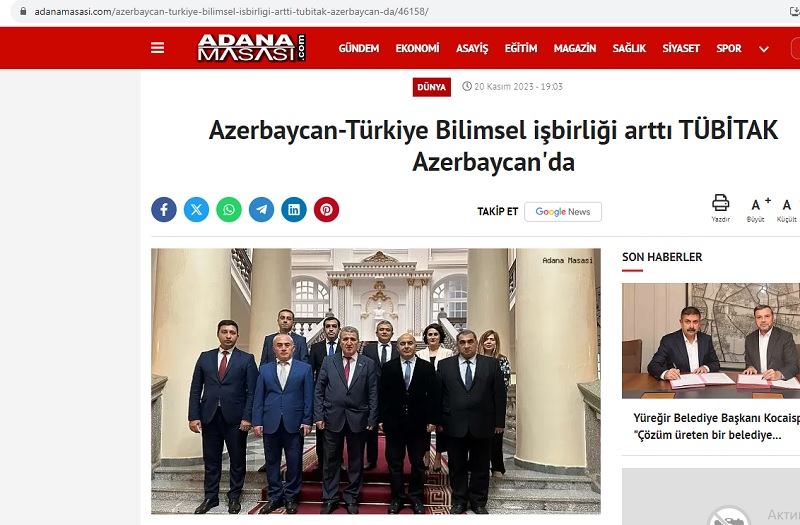 AMEA-da ULAKBİM-in rəhbəri ilə keçirilən görüşə türk mediası...