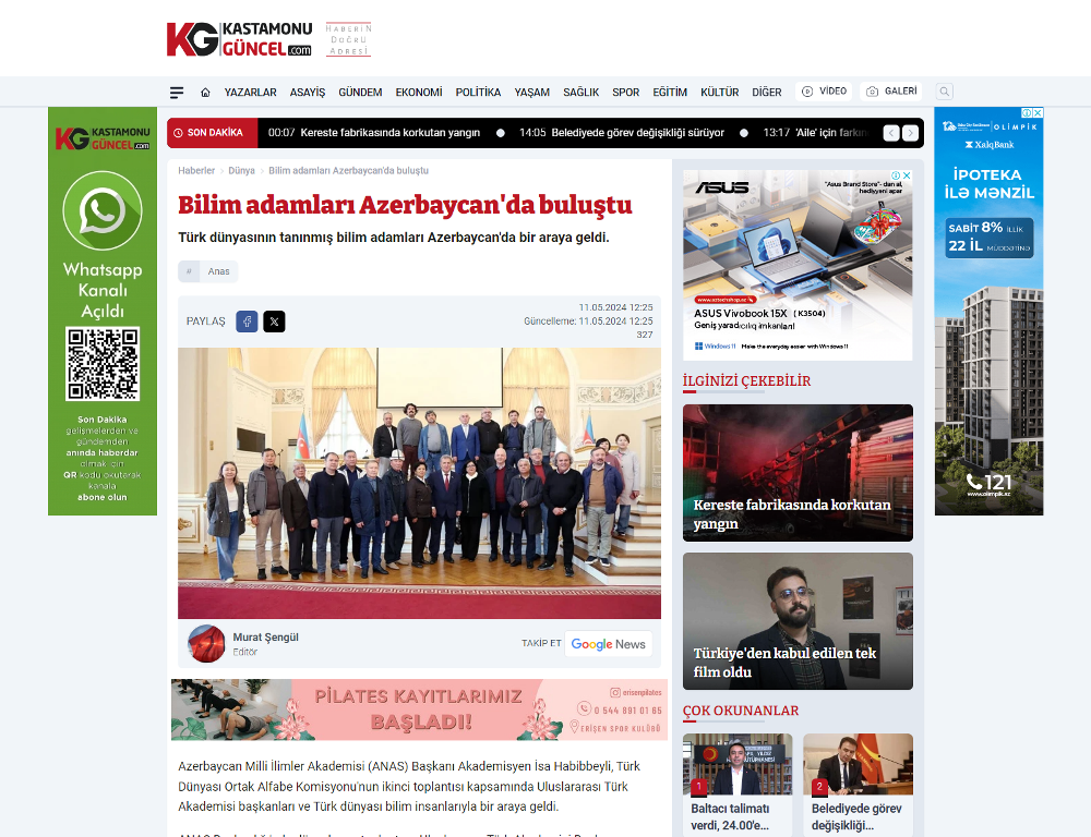 Akademik İsa Həbibbəylinin Türk dünyasının elm xadimləri ilə...