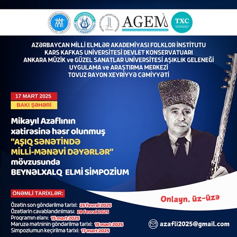“Aşıq sənətində milli-mənəvi dəyərlər” mövzusunda beynəlxalq...